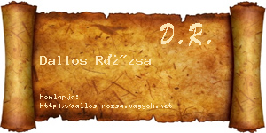 Dallos Rózsa névjegykártya