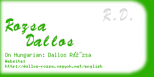 rozsa dallos business card